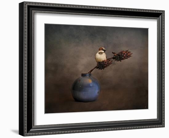 Little Sparrow Friend-Jai Johnson-Framed Giclee Print