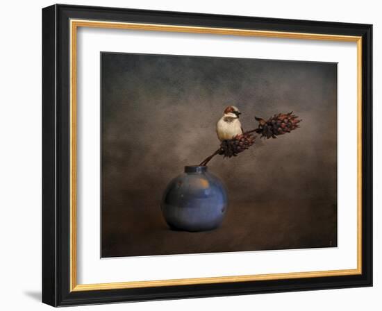 Little Sparrow Friend-Jai Johnson-Framed Giclee Print