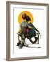 "Little Spooners" or "Sunset", April 24,1926-Norman Rockwell-Framed Giclee Print