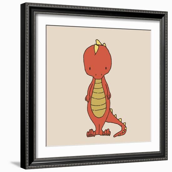 Little T Rex-Designs Sweet Melody-Framed Art Print