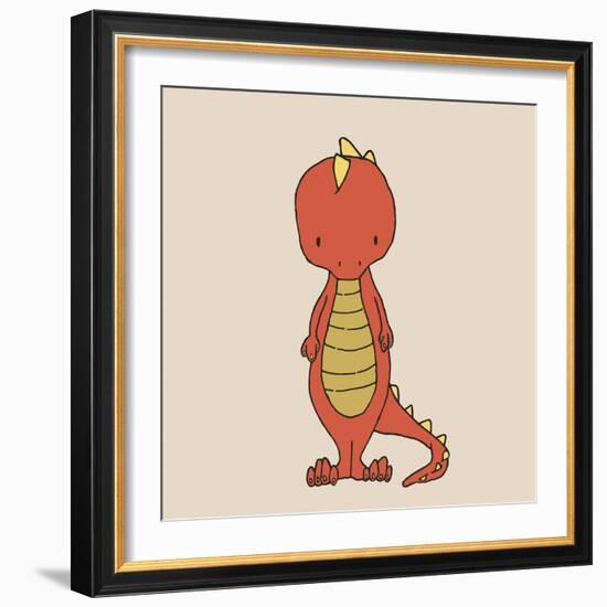 Little T Rex-Designs Sweet Melody-Framed Art Print