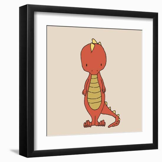 Little T Rex-Designs Sweet Melody-Framed Art Print