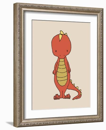 Little T Rex-Designs Sweet Melody-Framed Art Print