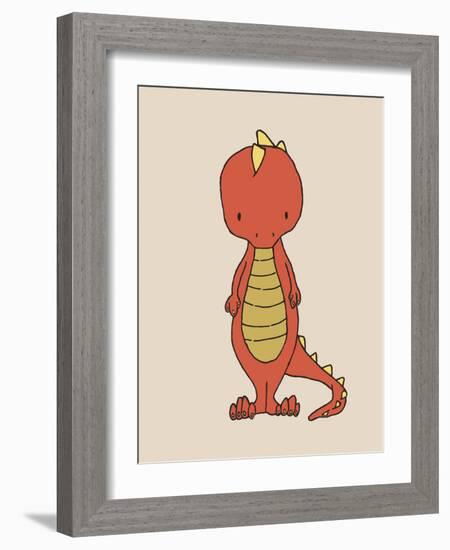 Little T Rex-Designs Sweet Melody-Framed Art Print