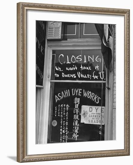 Little Tokyo Dye Works-Russell Lee-Framed Photographic Print