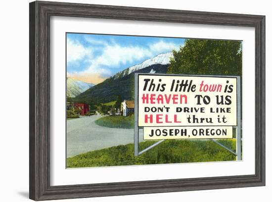 Little Town Is Heaven-null-Framed Art Print