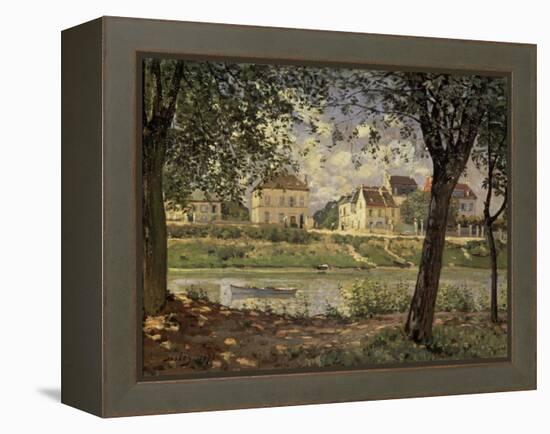 Little Town on the River Seine-Alfred Sisley-Framed Premier Image Canvas