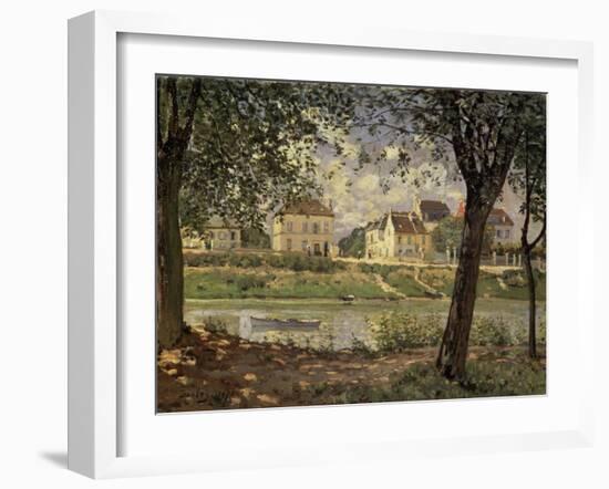 Little Town on the River Seine-Alfred Sisley-Framed Giclee Print