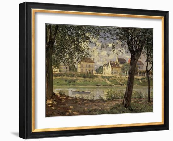 Little Town on the River Seine-Alfred Sisley-Framed Giclee Print