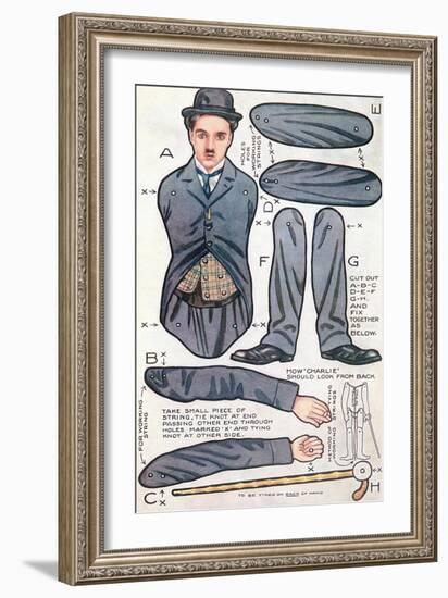 Little Tramp Articulated Puppet-null-Framed Art Print