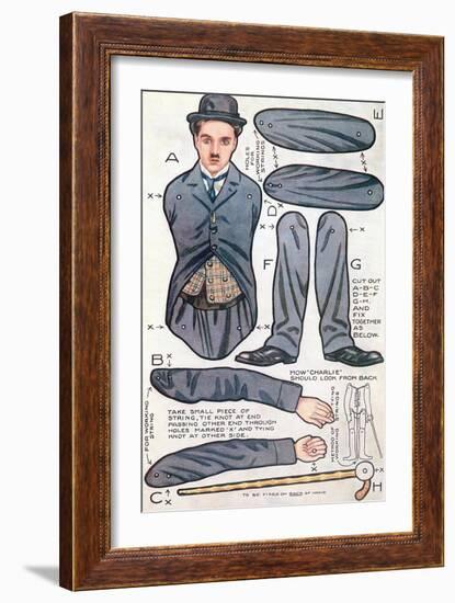 Little Tramp Articulated Puppet-null-Framed Art Print