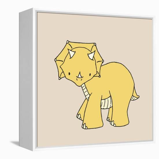 Little Triceratops-Designs Sweet Melody-Framed Stretched Canvas