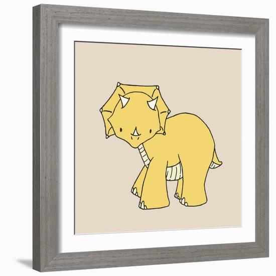 Little Triceratops-Designs Sweet Melody-Framed Art Print