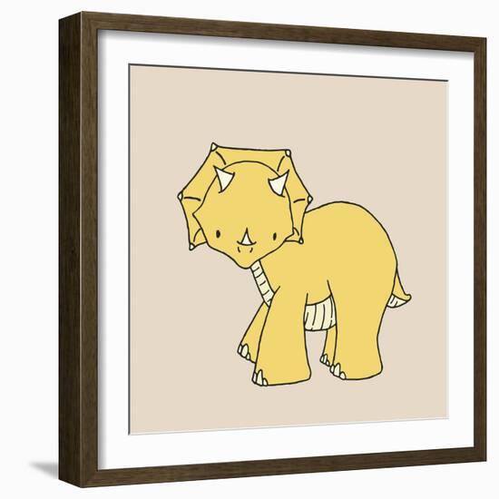 Little Triceratops-Designs Sweet Melody-Framed Art Print