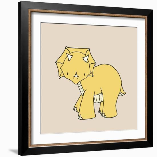 Little Triceratops-Designs Sweet Melody-Framed Art Print