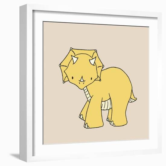 Little Triceratops-Designs Sweet Melody-Framed Art Print