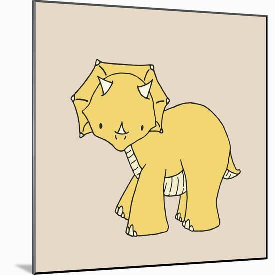 Little Triceratops-Designs Sweet Melody-Mounted Art Print