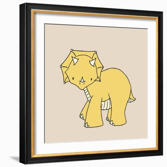 Little Triceratops-Designs Sweet Melody-Framed Art Print