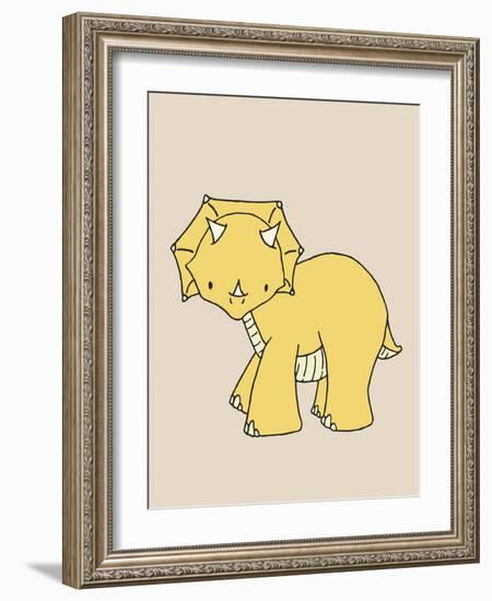 Little Triceratops-Designs Sweet Melody-Framed Art Print