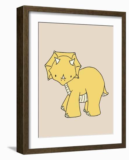 Little Triceratops-Designs Sweet Melody-Framed Art Print