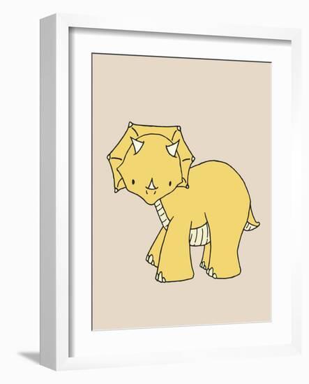 Little Triceratops-Designs Sweet Melody-Framed Art Print