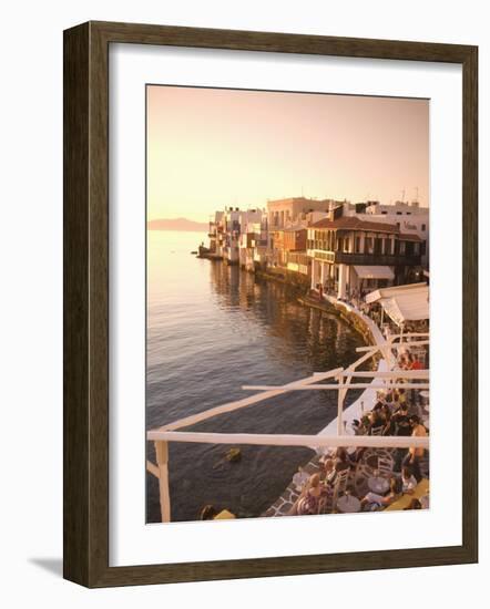 Little Venice, Chora, Mykonos, Cyclades, Greek Islands, Greece, Europe-Angelo Cavalli-Framed Photographic Print