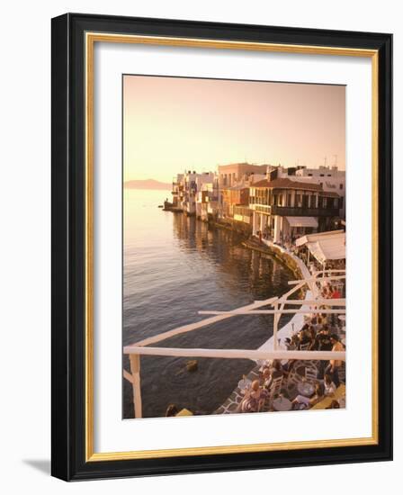 Little Venice, Chora, Mykonos, Cyclades, Greek Islands, Greece, Europe-Angelo Cavalli-Framed Photographic Print