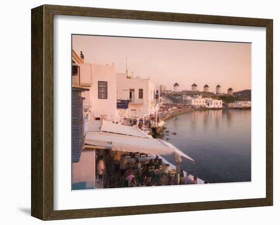 Little Venice, Chora, Mykonos, Cyclades, Greek Islands, Greece, Europe-Angelo Cavalli-Framed Photographic Print