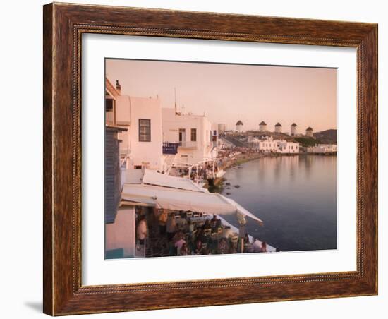 Little Venice, Chora, Mykonos, Cyclades, Greek Islands, Greece, Europe-Angelo Cavalli-Framed Photographic Print