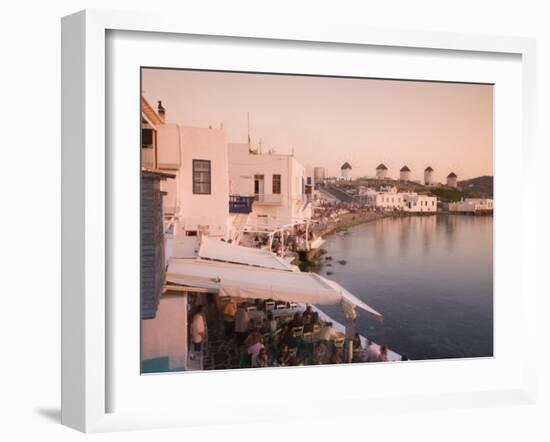 Little Venice, Chora, Mykonos, Cyclades, Greek Islands, Greece, Europe-Angelo Cavalli-Framed Photographic Print