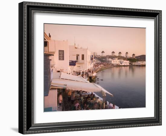 Little Venice, Chora, Mykonos, Cyclades, Greek Islands, Greece, Europe-Angelo Cavalli-Framed Photographic Print