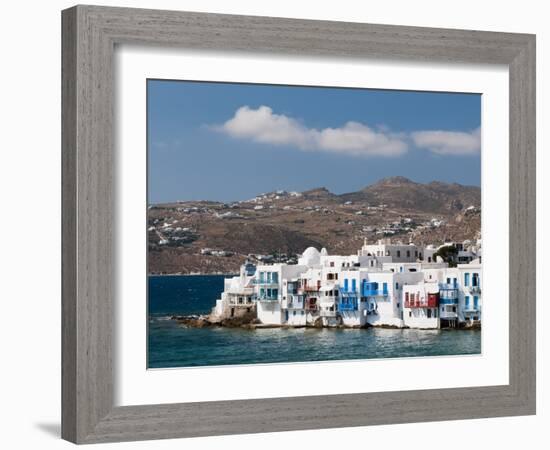 Little Venice, Mykonos Town, Chora, Mykonos, Cyclades, Greek Islands, Greece, Europe-Sergio Pitamitz-Framed Photographic Print