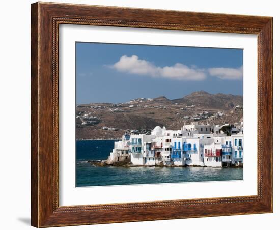 Little Venice, Mykonos Town, Chora, Mykonos, Cyclades, Greek Islands, Greece, Europe-Sergio Pitamitz-Framed Photographic Print