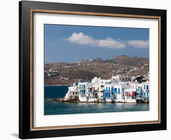 Little Venice, Mykonos Town, Chora, Mykonos, Cyclades, Greek Islands, Greece, Europe-Sergio Pitamitz-Framed Photographic Print