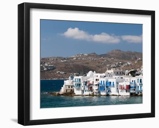 Little Venice, Mykonos Town, Chora, Mykonos, Cyclades, Greek Islands, Greece, Europe-Sergio Pitamitz-Framed Photographic Print