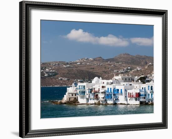 Little Venice, Mykonos Town, Chora, Mykonos, Cyclades, Greek Islands, Greece, Europe-Sergio Pitamitz-Framed Photographic Print