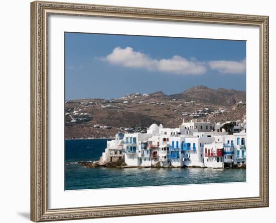 Little Venice, Mykonos Town, Chora, Mykonos, Cyclades, Greek Islands, Greece, Europe-Sergio Pitamitz-Framed Photographic Print