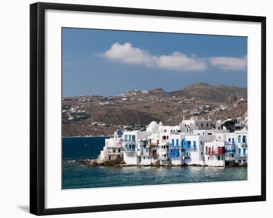 Little Venice, Mykonos Town, Chora, Mykonos, Cyclades, Greek Islands, Greece, Europe-Sergio Pitamitz-Framed Photographic Print