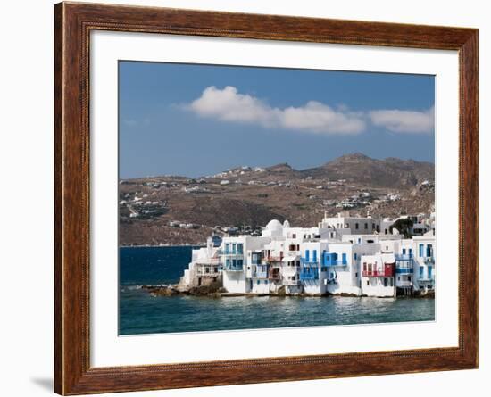 Little Venice, Mykonos Town, Chora, Mykonos, Cyclades, Greek Islands, Greece, Europe-Sergio Pitamitz-Framed Photographic Print