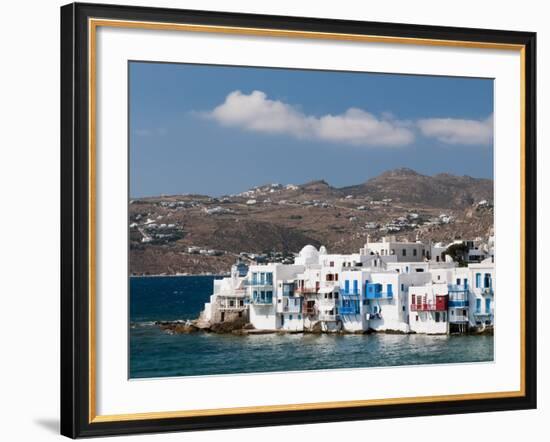 Little Venice, Mykonos Town, Chora, Mykonos, Cyclades, Greek Islands, Greece, Europe-Sergio Pitamitz-Framed Photographic Print