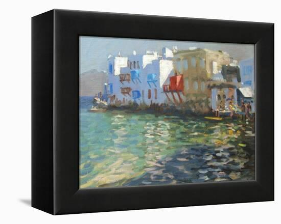 Little Venice, Mykonos-Andrew Macara-Framed Premier Image Canvas