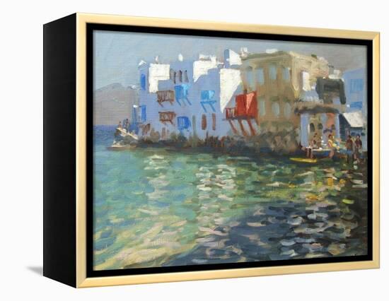 Little Venice, Mykonos-Andrew Macara-Framed Premier Image Canvas