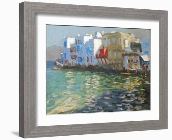 Little Venice, Mykonos-Andrew Macara-Framed Giclee Print