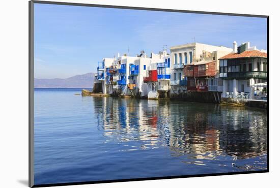 Little Venice Reflections, Mykonos Town (Chora), Mykonos, Cyclades, Greek Islands, Greece, Europe-Eleanor Scriven-Mounted Photographic Print