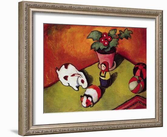 Little Walter's Toys, 1912-August Macke-Framed Giclee Print