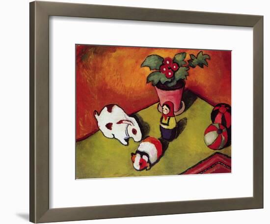 Little Walter's Toys, 1912-August Macke-Framed Giclee Print