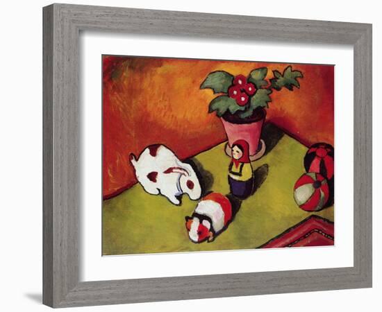 Little Walter's Toys, 1912-August Macke-Framed Giclee Print