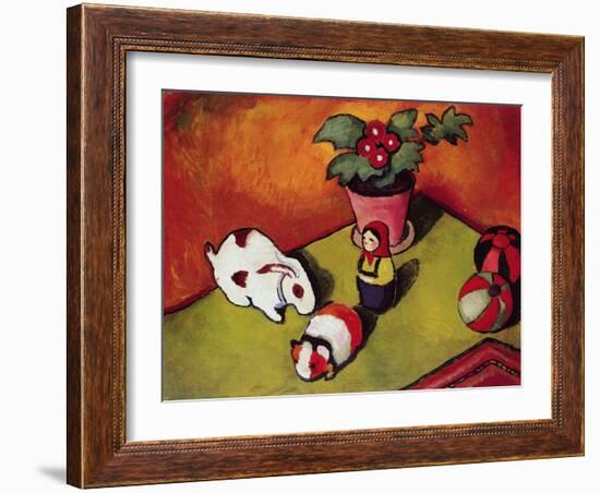 Little Walter's Toys, 1912-August Macke-Framed Giclee Print