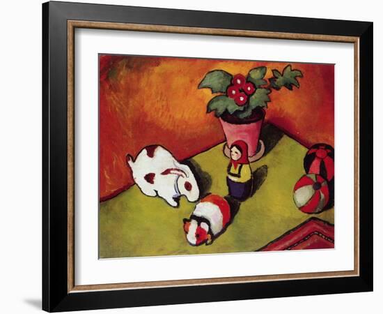 Little Walter's Toys, 1912-August Macke-Framed Giclee Print