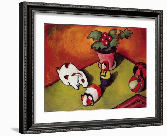 Little Walter's Toys, 1912-August Macke-Framed Giclee Print